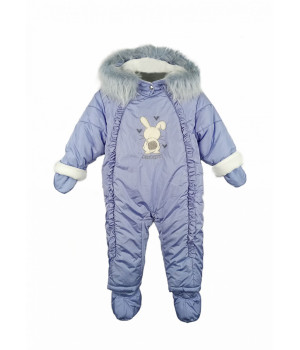 Комбинезон с натуральным мехом PETIT LAPIN